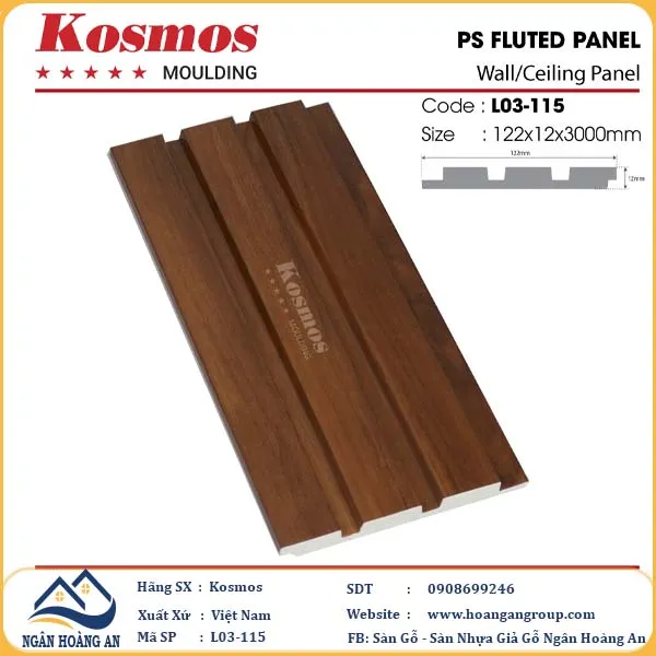 Lam 3 Sóng Hàn Quốc Kosmos Moulding L03-115